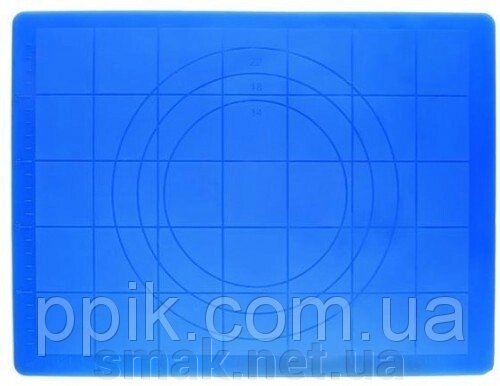 Килимок кондитерський силіконовий з розміткою 4535 см (колір килимка в асортименті) від компанії Інтернет магазин "СМАК" - фото 1