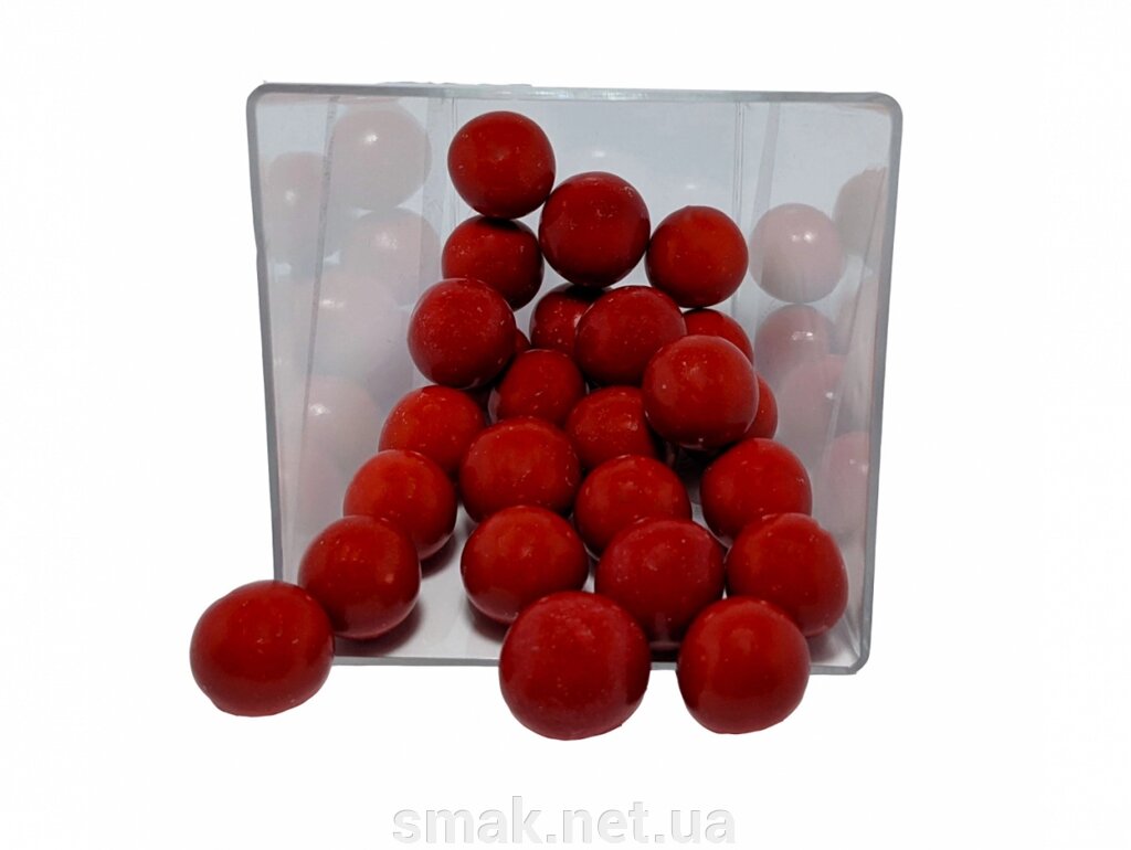 Кондитерська посипка глазурований Повітряний Рис 12 мм Червона (50 грам) від компанії Інтернет магазин "СМАК" - фото 1
