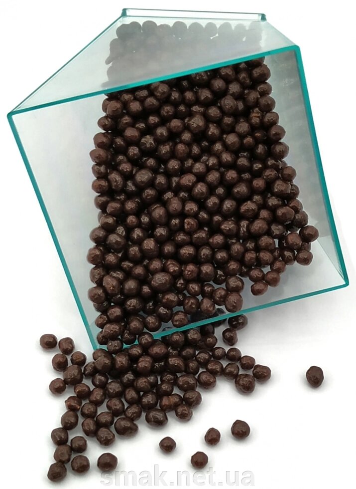 Кондитерська посипка глазурований Повітряний Рис 3 мм Чорний шоколад (50 грам) від компанії Інтернет магазин "СМАК" - фото 1