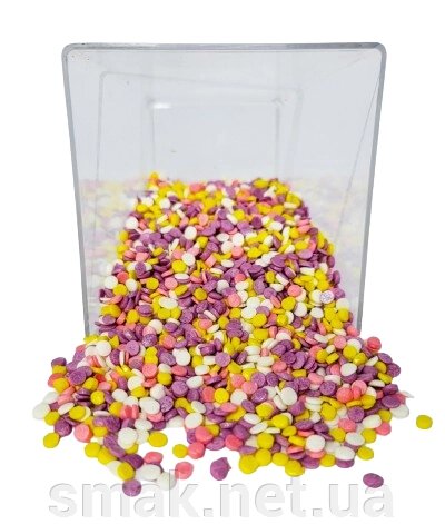 Кондитерські кондитерські конфетті міні (фіолетовий, рожевий, жовтий, білий) 50 г від компанії Інтернет магазин "СМАК" - фото 1