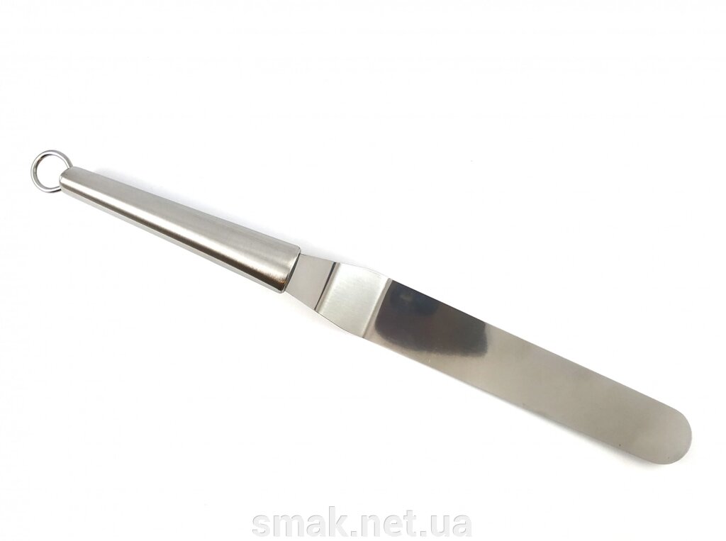 Кондитерський шпатель 15 см вигнута ручка метал від компанії Інтернет магазин "СМАК" - фото 1