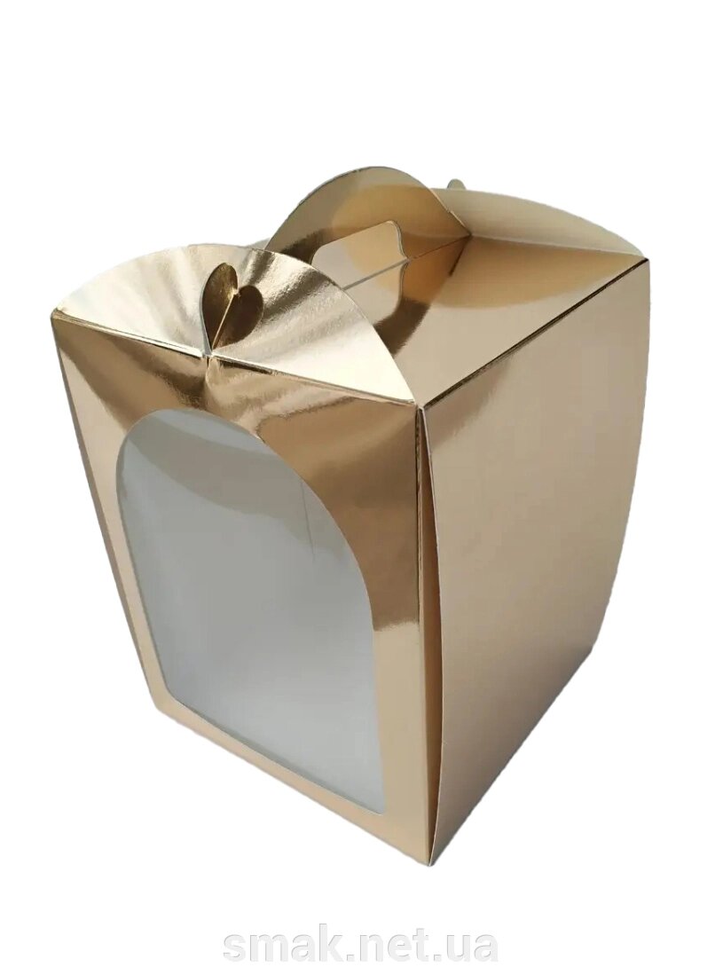 Коробка для Паски із вікном Золото 171721 см (1 шт) від компанії Інтернет магазин "СМАК" - фото 1