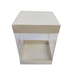Коробка для тортів та десертів із прозорими стінками 146146200 мм (1 шт.)