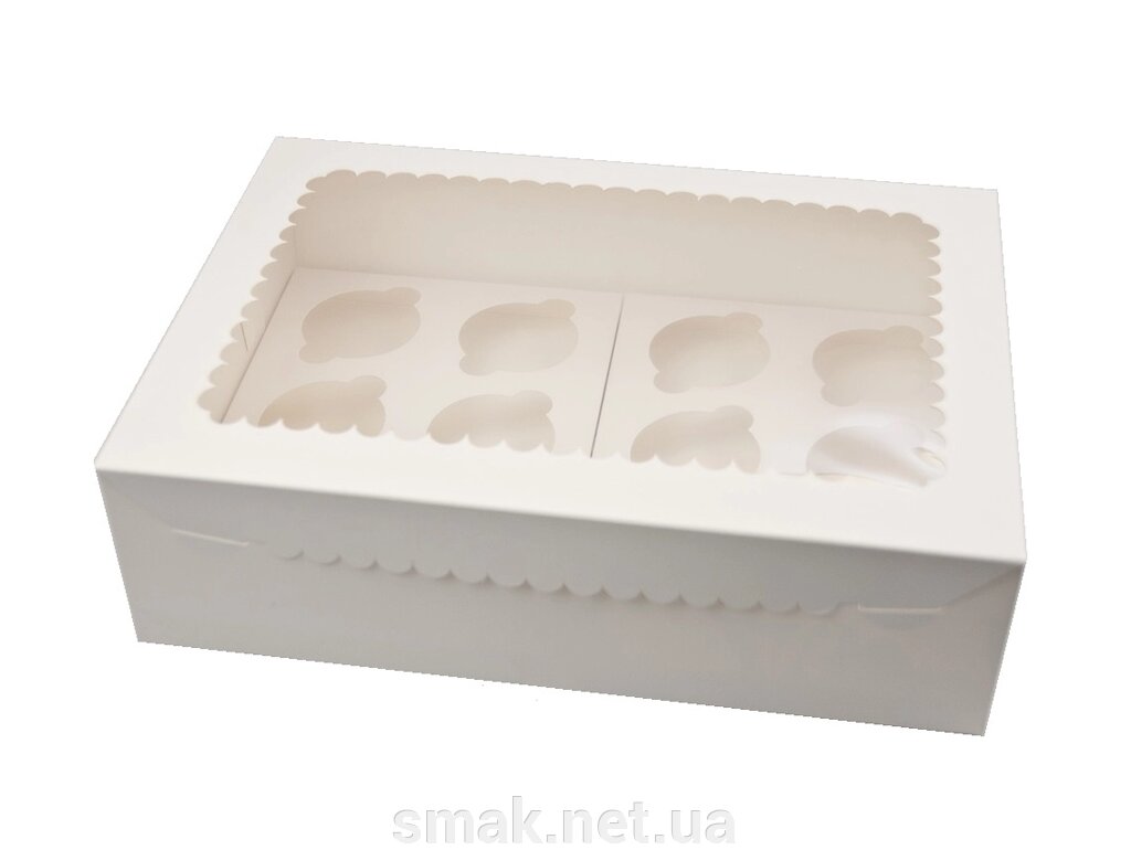 Коробки для кексов, маффинов, капкейков для 12 шт. Белые (Упаковка 3 шт.) ##от компании## Интернет магазин "СМАК" - ##фото## 1