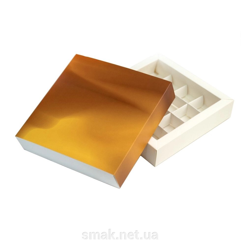 Коробки для конфет коричнево-желтые (Упаковка 3 шт.) від компанії Інтернет магазин "СМАК" - фото 1