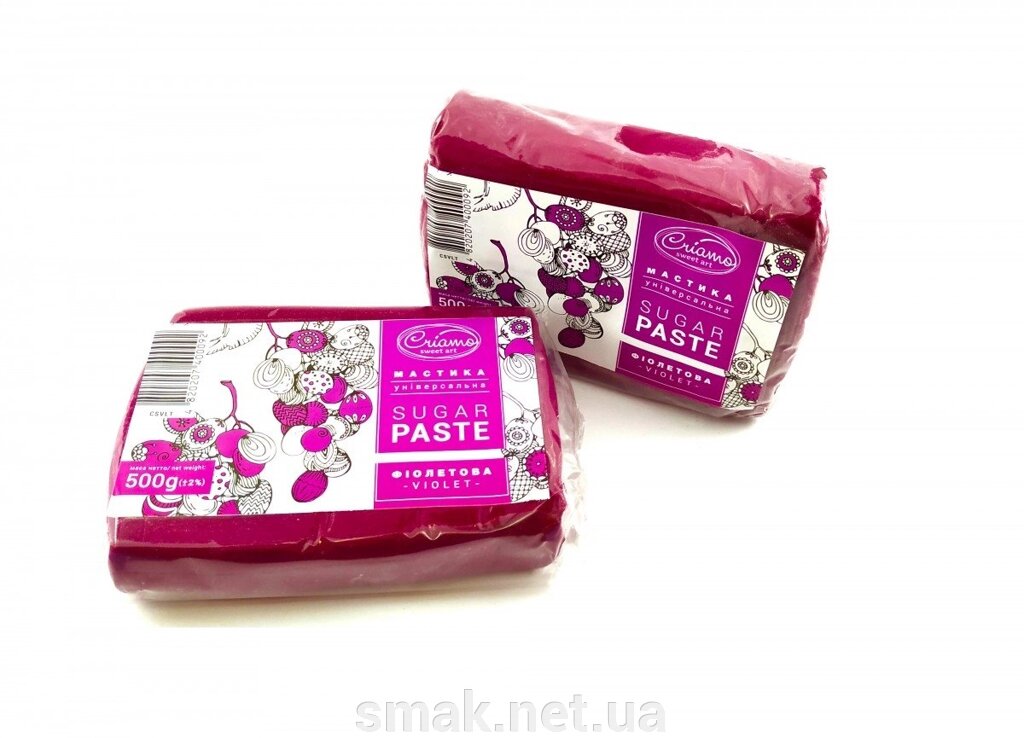 Мастика для тортів Criamo Фіолетова обтяжка 1 кг від компанії Інтернет магазин "СМАК" - фото 1