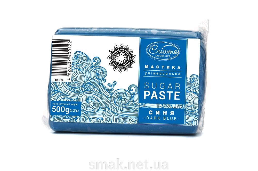 Мастика для тортів Criamo обтяжка 0.5 кг Синя від компанії Інтернет магазин "СМАК" - фото 1