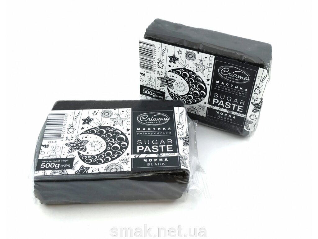 Мастика для тортів Criamo обтяжка 1 кг Чорна від компанії Інтернет магазин "СМАК" - фото 1
