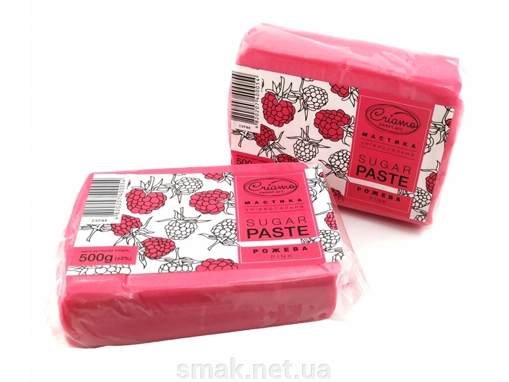Мастика для тортів Criamo обтяжка 1 кг Рожева від компанії Інтернет магазин "СМАК" - фото 1
