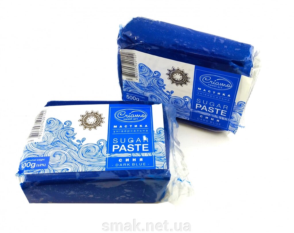 Мастика для тортів Criamo обтяжка 1 кг Синя від компанії Інтернет магазин "СМАК" - фото 1