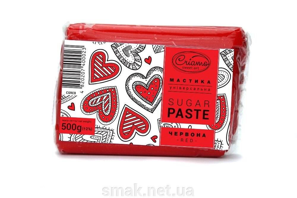 Мастика для тортов Criamo обтяжка 0.5 кг Красная ##от компании## Интернет магазин "СМАК" - ##фото## 1