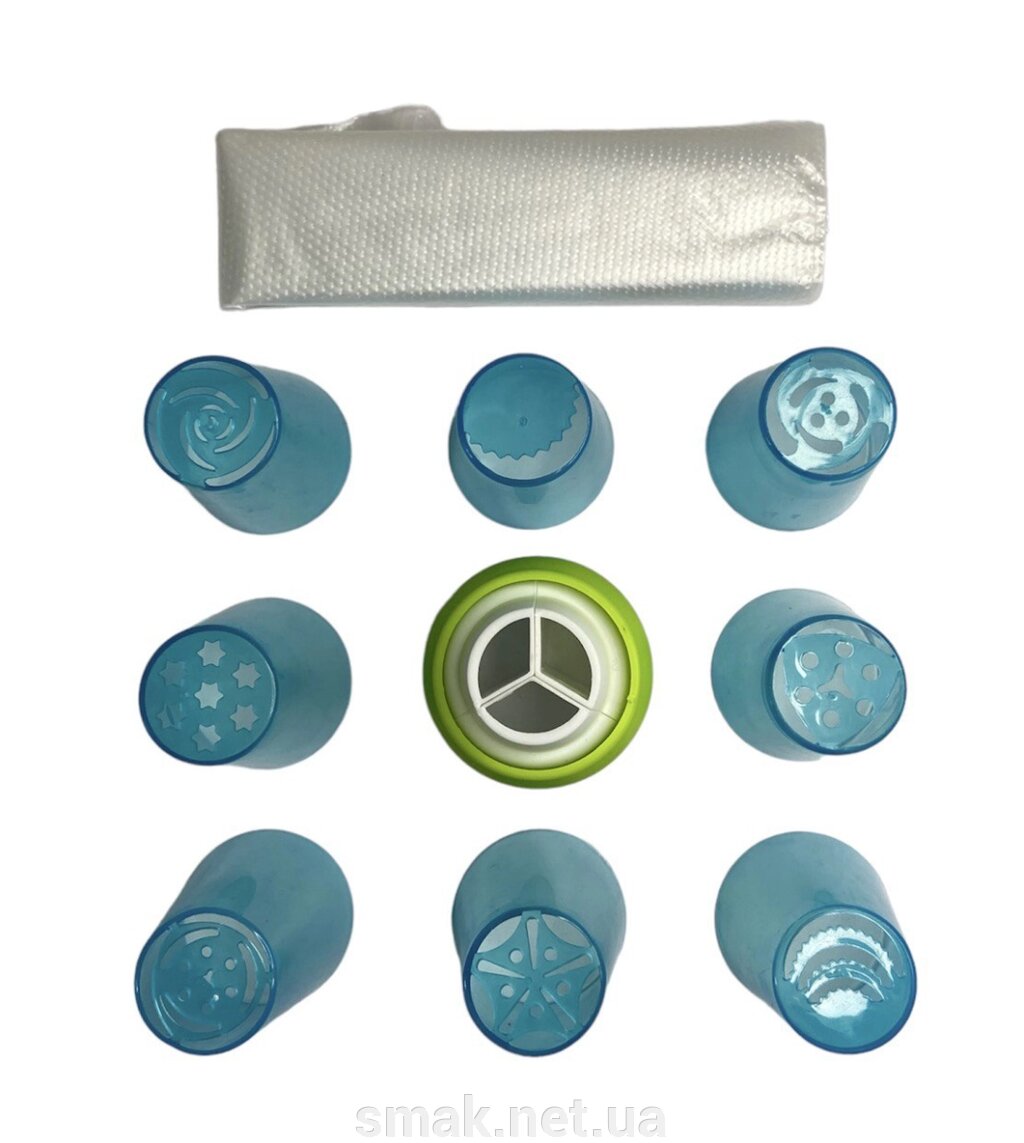 Набір пластикових насадок із перехідником на 3 мішки мішок від компанії Інтернет магазин "СМАК" - фото 1