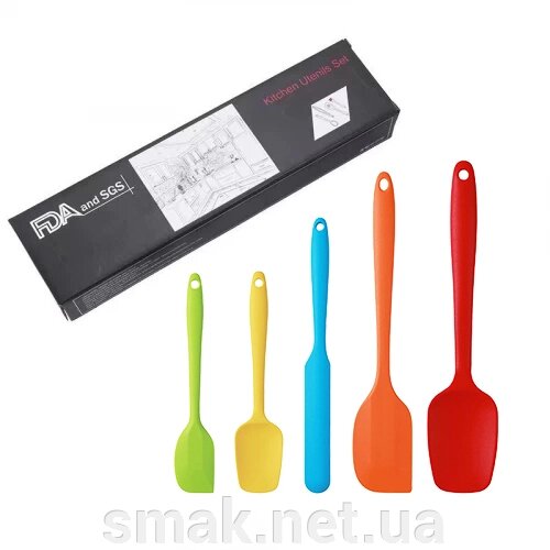 Набір силіконових лопаток у кольоровій коробці від компанії Інтернет магазин "СМАК" - фото 1