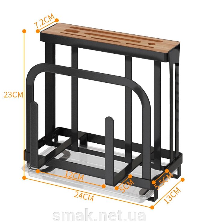 Організатор для кухонних інструментів Чорний від компанії Інтернет магазин "СМАК" - фото 1