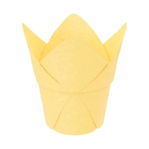 Тарталетки (капсули) паперові для кексів, капкейк з Підсилювачем Жовтий тюльпан
