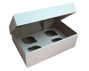Коробки для кексов, маффинов, капкейков для 4 шт.(Упаковка 3 шт.) в Днепропетровской области от компании Интернет магазин "СМАК"