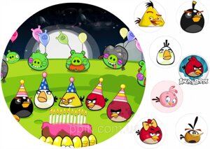Вафельна картинка Angry Birds / Злі пташки 6