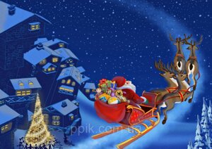 Вафельная картинка Дед Мороз 1 в Днепропетровской области от компании Интернет магазин "СМАК"