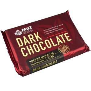 Шоколад чорний Mir chocolate 58, плитка 1,2 кг