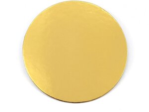 Подложка круг 40 см уплотненная 3мм, Золото/черная, 3 мм.