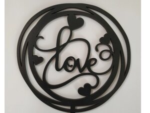 Топпер деревянный черный круглый Love 1 шт в Днепропетровской области от компании Интернет магазин "СМАК"
