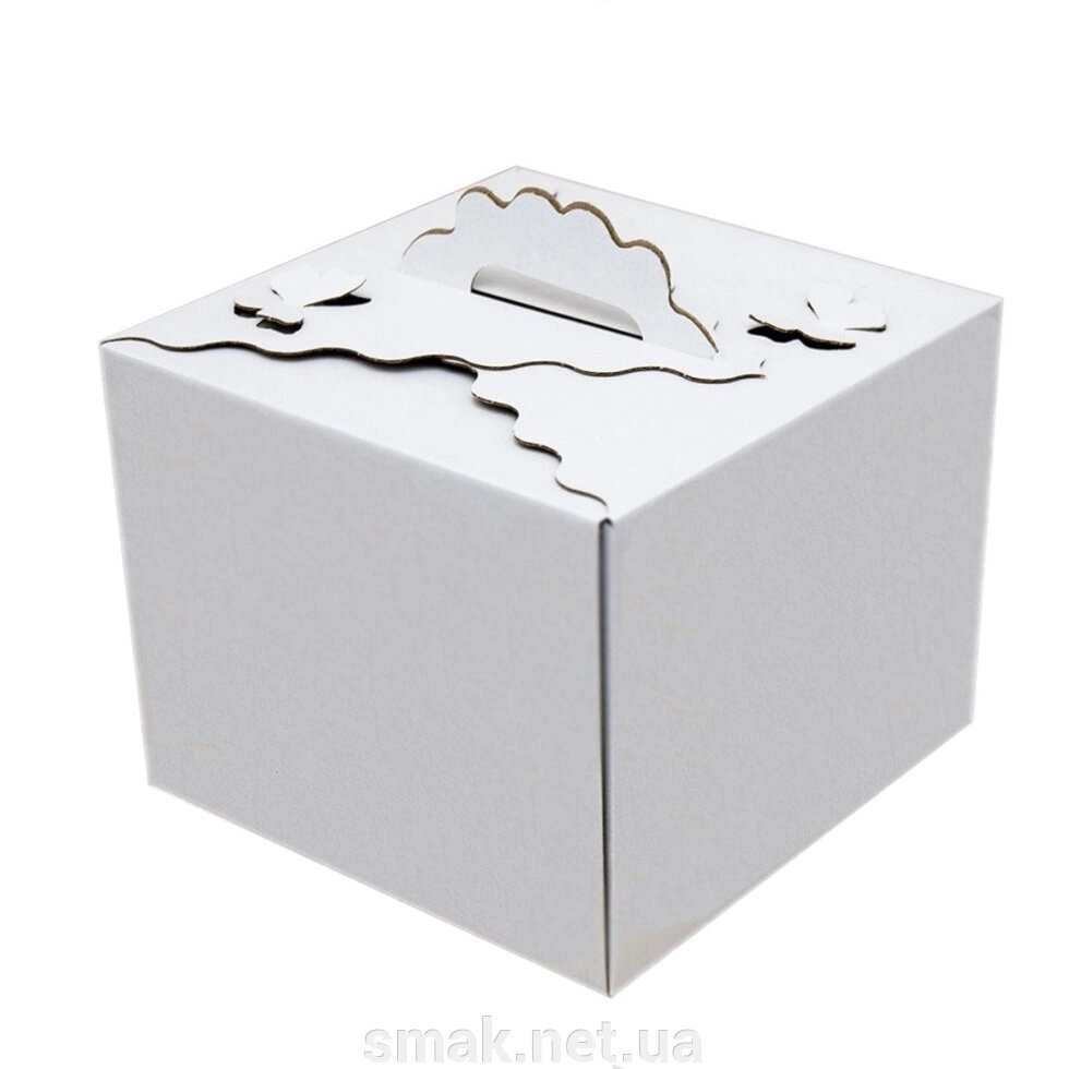 Картонна коробка для торта Метелик 3 штуки Білі (300300250) - гарантія