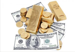 Вафельная картинка деньги Доллары с золотом в Днепропетровской области от компании Интернет магазин "СМАК"