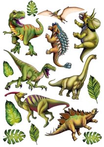 Вафельна картинка динозаврів