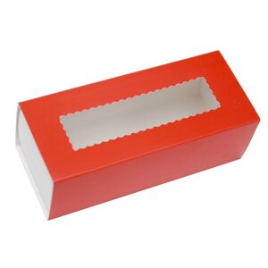 Коробки для макаронс красные (упаковка 3 шт.)