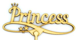 Топпер дерев'яний Princess 1 шт.