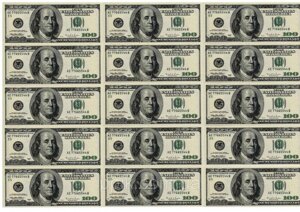 Вафельна картинка гроші Долари