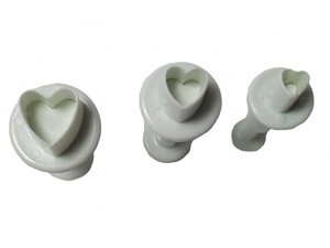Форма кондитерская для мастики из 3-х Сердечки в Днепропетровской области от компании Интернет магазин "СМАК"