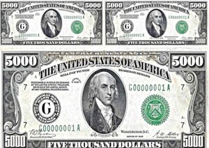 Вафельна картинка гроші Долари 2