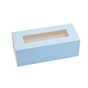 Коробки для макаронс голубые (упаковка 3 шт.)