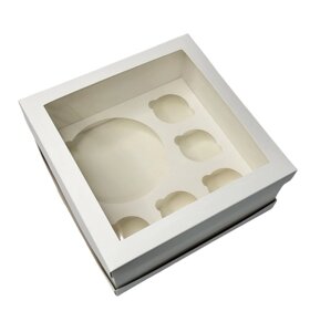Коробка для десертів біла 265см265см12см