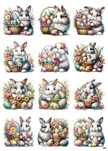 Вафельна картинка Великодні кролики 3 в Дніпропетровській області от компании Интернет магазин "СМАК"