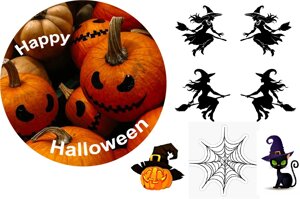 Вафельна картинка Happy Halloween в Дніпропетровській області от компании Интернет магазин "СМАК"