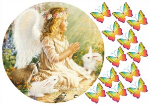 Вафельна картинка Ангел 3
