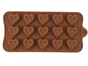 Форма силикон для конфет 1/15 Сердечки в Днепропетровской области от компании Интернет магазин "СМАК"