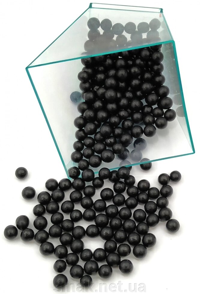 Посипання кульки Чорні 7 мм, 50 грам від компанії Інтернет магазин "СМАК" - фото 1