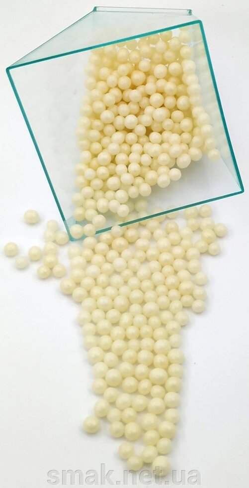 Посипання кульки Молочний перли 5 мм, 50 грам від компанії Інтернет магазин "СМАК" - фото 1