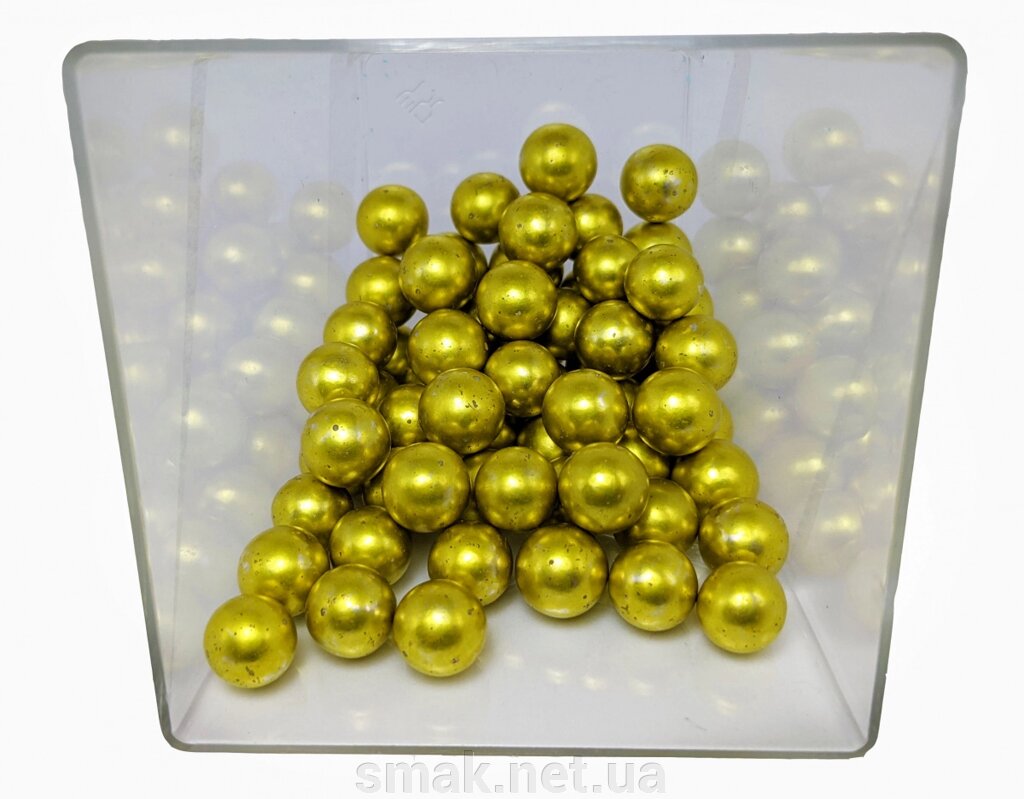 Посипання кульки золото 10 мм, 50 грам від компанії Інтернет магазин "СМАК" - фото 1