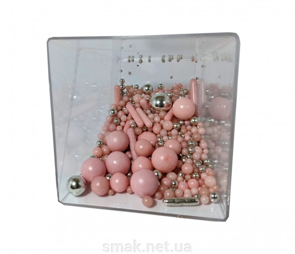 Посипання ніжно-рожеве асорті, 50 грам від компанії Інтернет магазин "СМАК" - фото 1