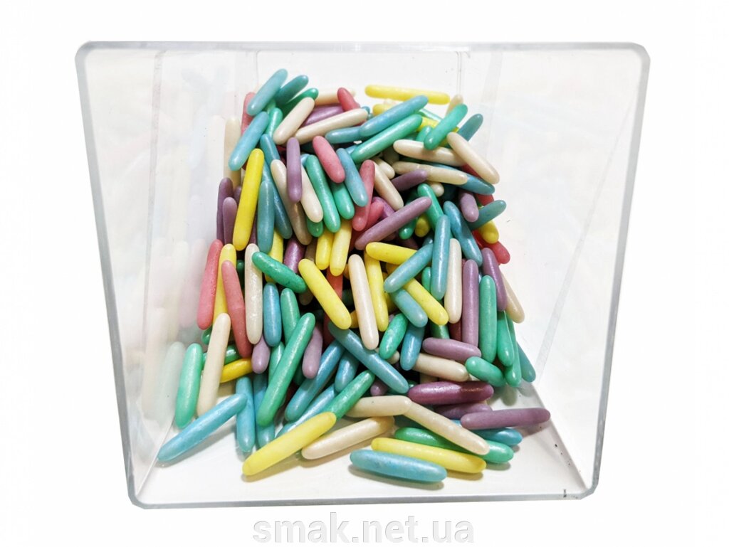 Посипання Палички різнокольорові, 50 грам від компанії Інтернет магазин "СМАК" - фото 1
