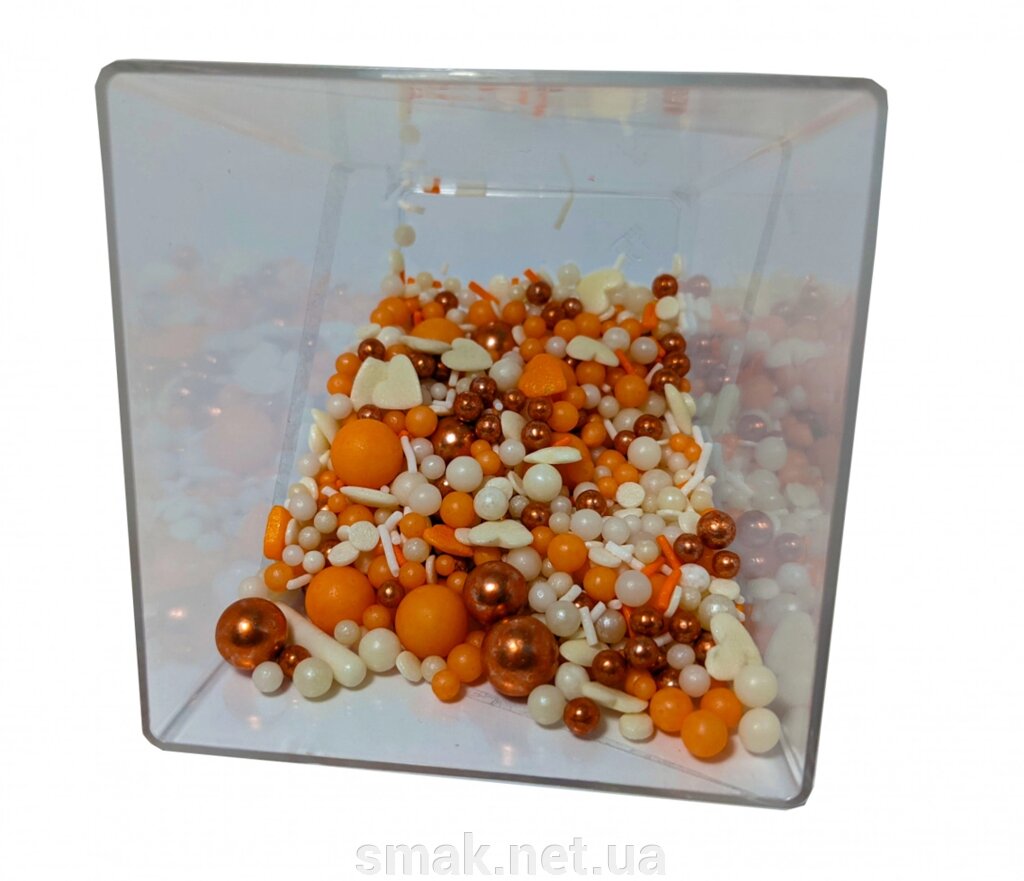 Посипання помаранчеве асорті, 50 грам від компанії Інтернет магазин "СМАК" - фото 1