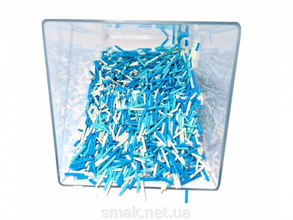 Посипання вермішель блакитно-синьо-біла від компанії Інтернет магазин "СМАК" - фото 1