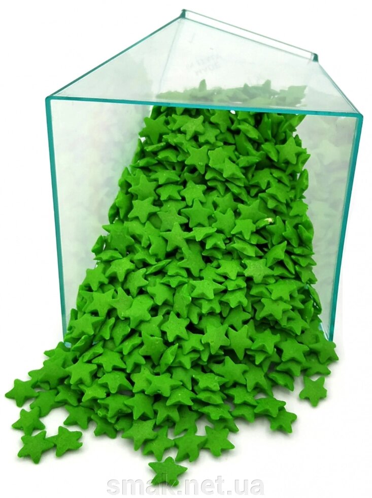 Посипання зелені зірочки 50 грам від компанії Інтернет магазин "СМАК" - фото 1