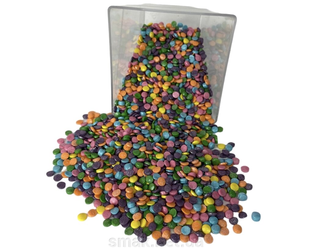 Посипка кондитерська Різнокольорове конфетті 2 перламутр 1 кг від компанії Інтернет магазин "СМАК" - фото 1