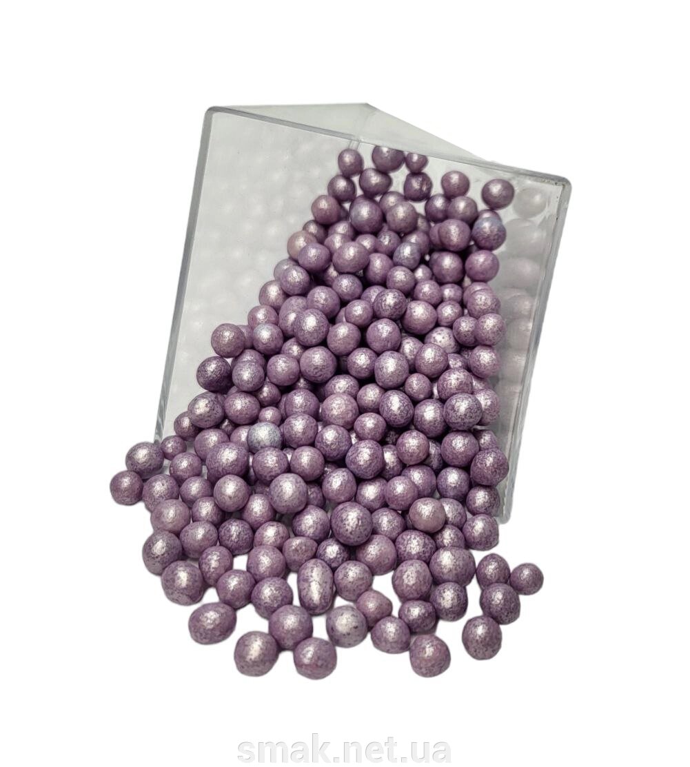 Посипка ( рисові кульки ) перламутрові лавандові ( 5 мм ) 50 г від компанії Інтернет магазин "СМАК" - фото 1