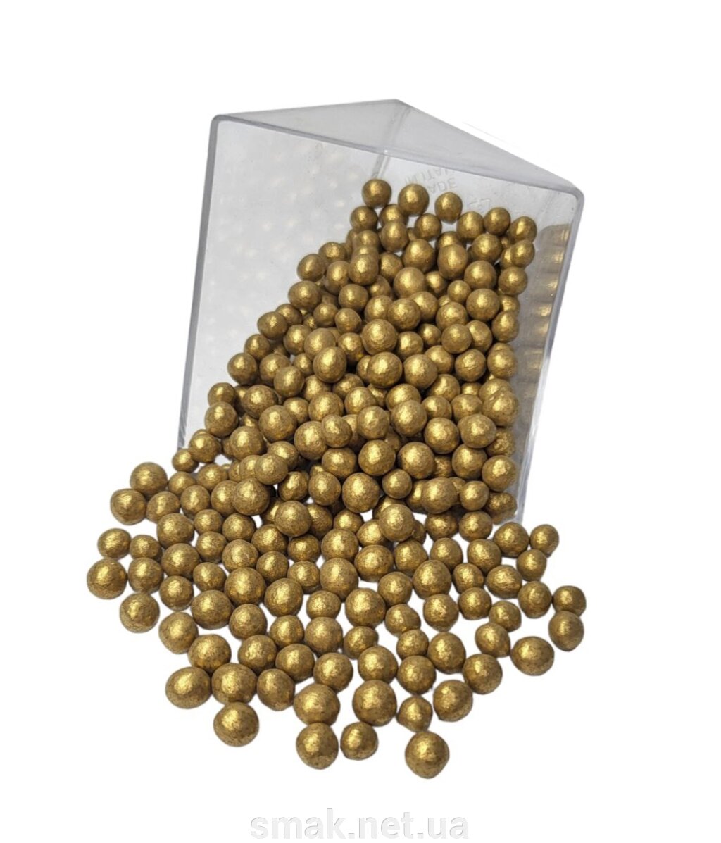 Посипка ( рисові кульки ) золоті ( 5 мм ) 50 г від компанії Інтернет магазин "СМАК" - фото 1